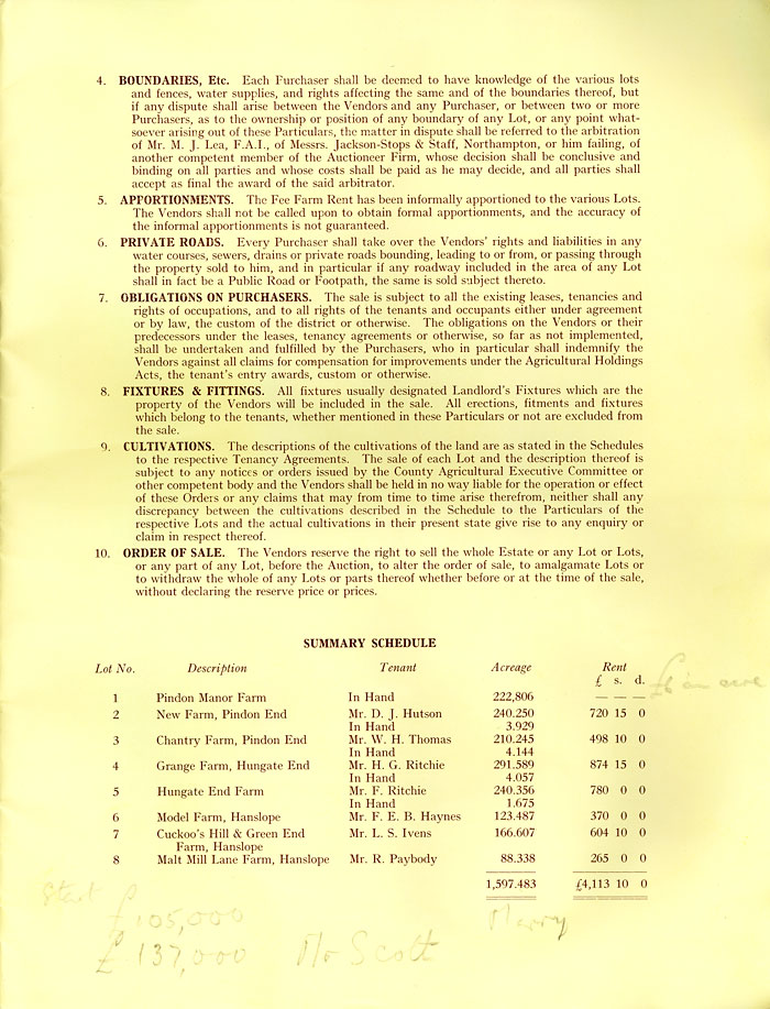 Hesketh Estate sale catalogue 1962