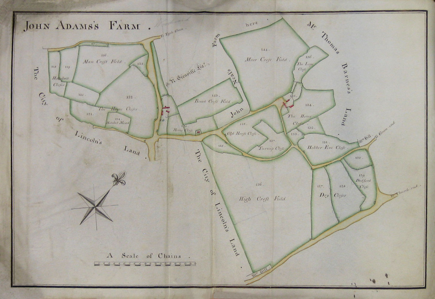1779 Watts Survey: map opposite page 8