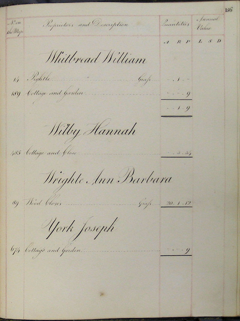 1818 Survey page 156